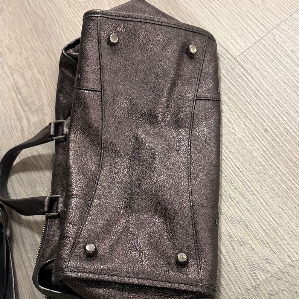 Coach Rhyder Satchel metallic Leather Bag - Picture 6 of 8